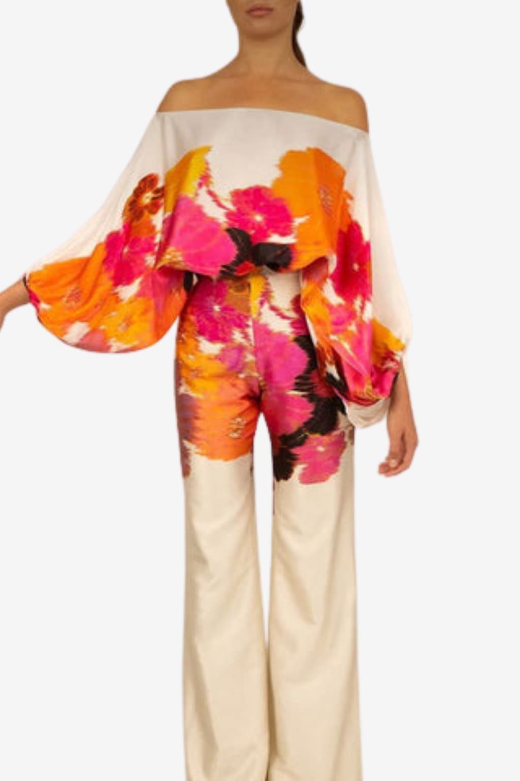 Women’s Off Shoulder Top &amp; Wide Leg Trousers Set