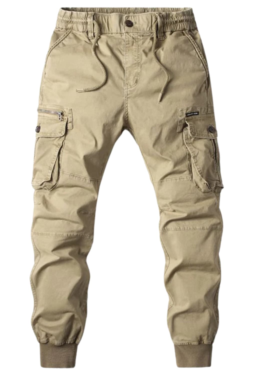 Men's Cargo Jogger Pants Cotton Blend Relaxed Fit Black