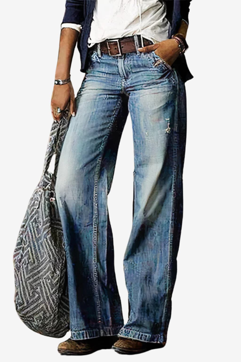 Women’s High Waist Straight Leg Denim Jeans