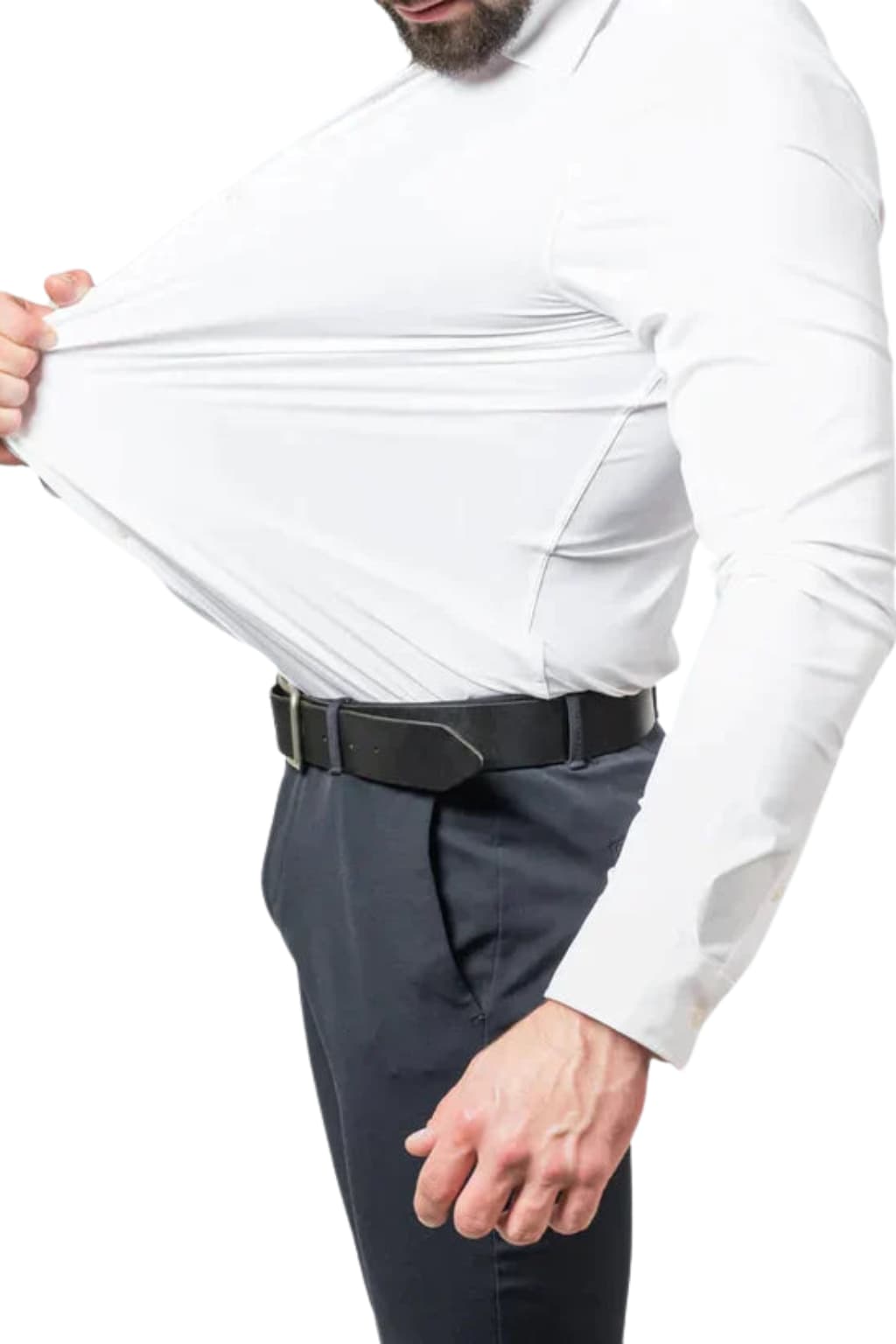 Men’s Wrinkle-Free Stretch Shirt Slim Fit Long Sleeve