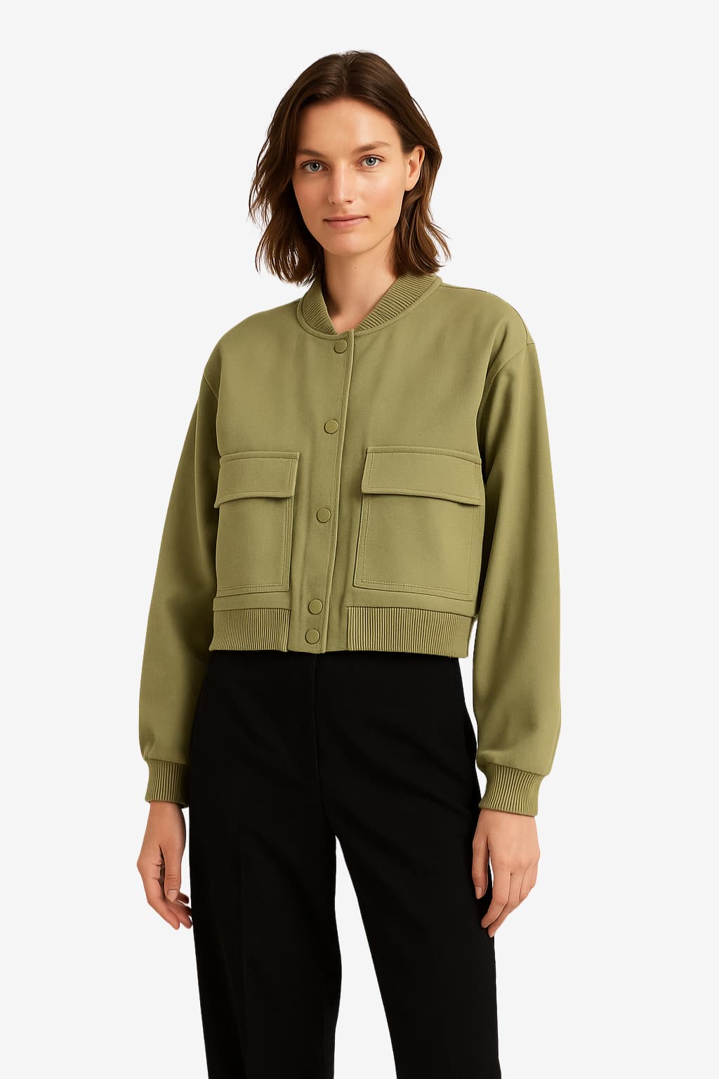 Women's  Luna Glitter Cropped Bomber Jacket