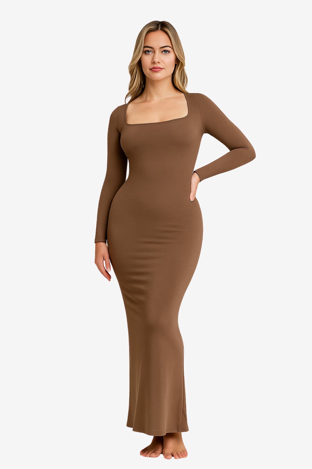 Women's Long Sleeve Maxi Shapewear Dress