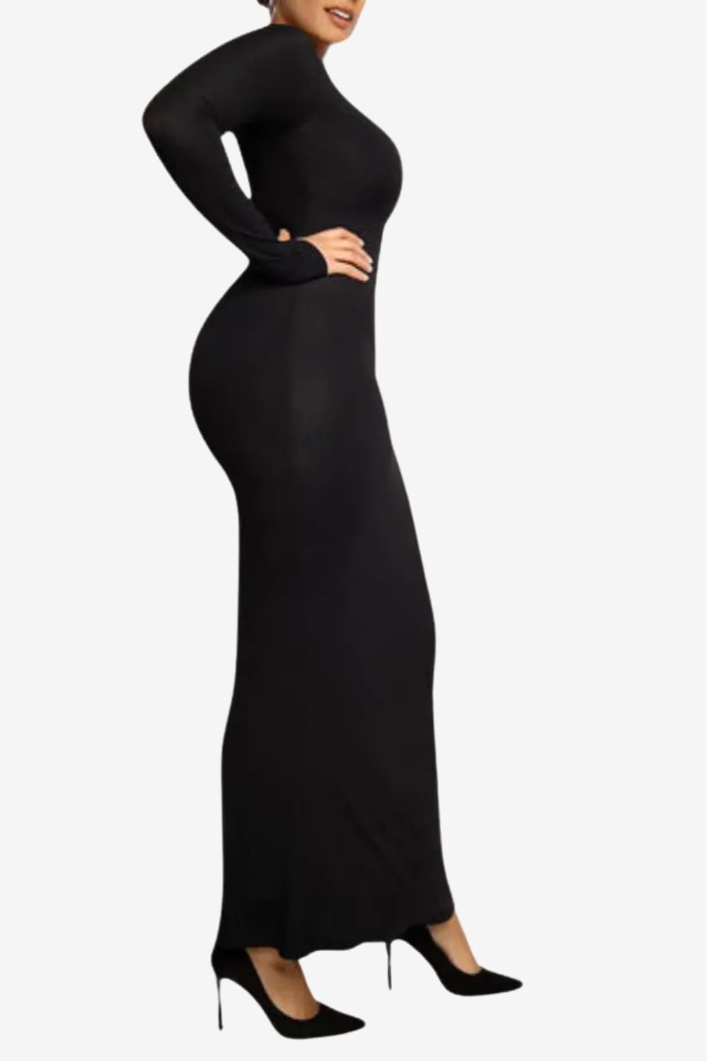 Women's Long Sleeve Maxi Shapewear Dress
