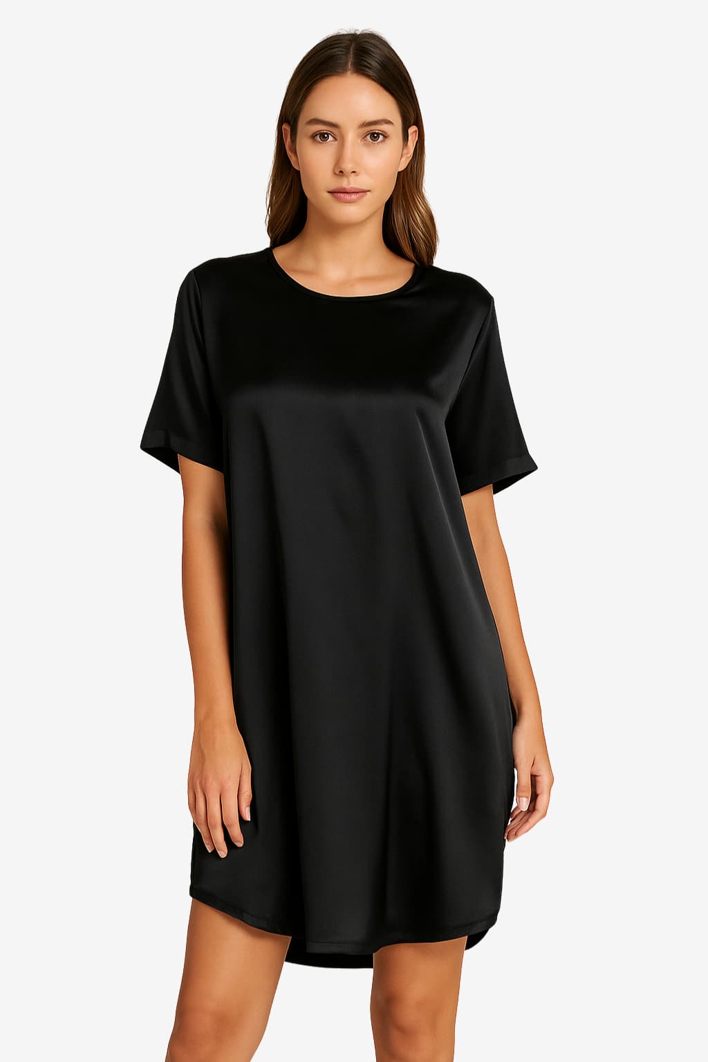 Women's Satin Short Sleeve Nightgown