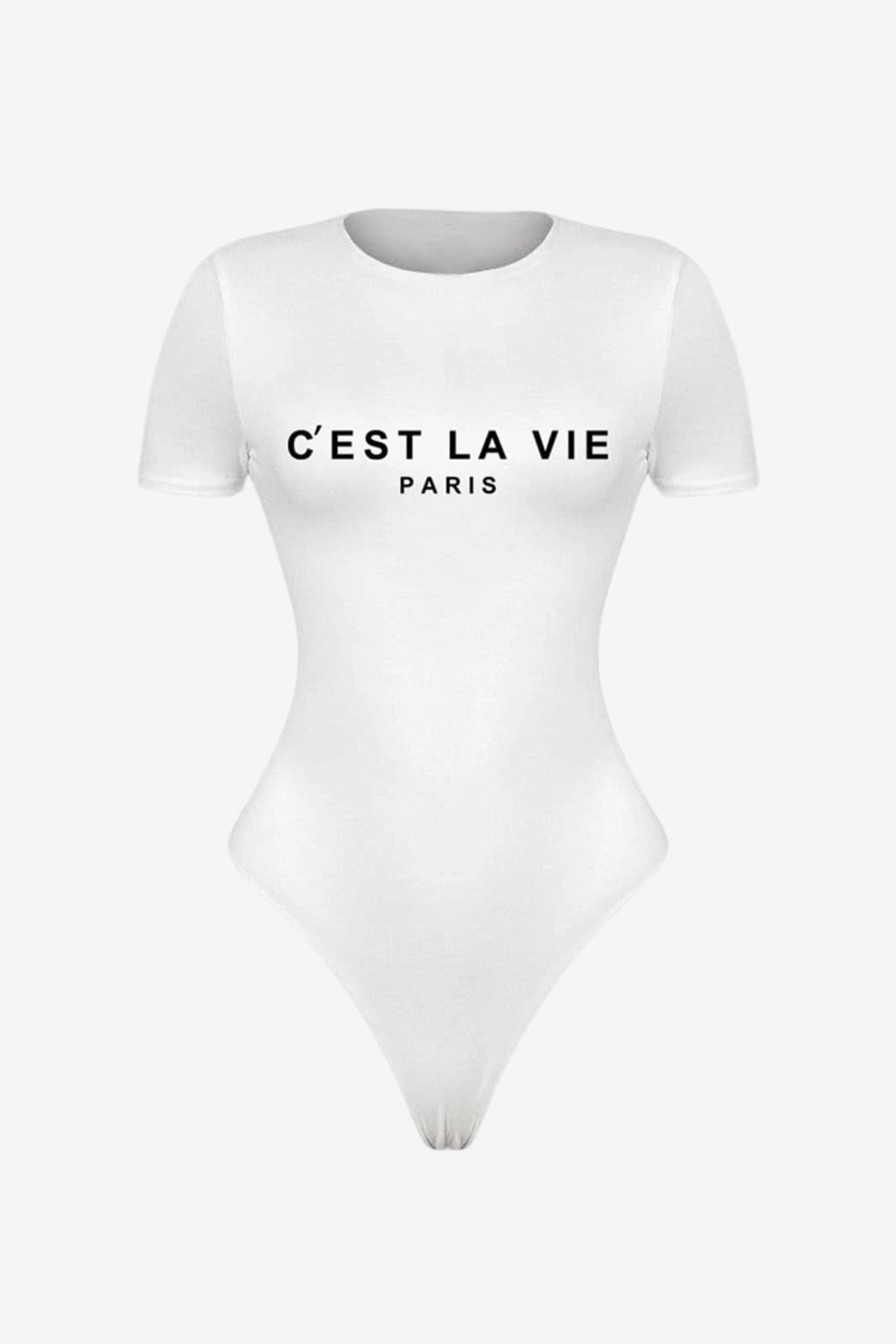 Women’s Graphic Bodysuit Short Sleeve Round Neck Fit