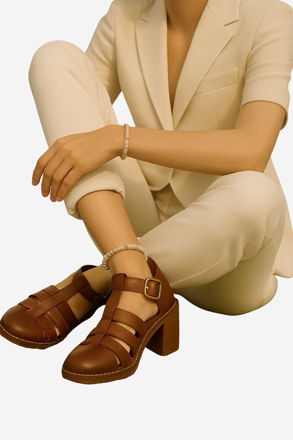 Women’s Strappy Block Heel Sandals Open Toe T-Bar