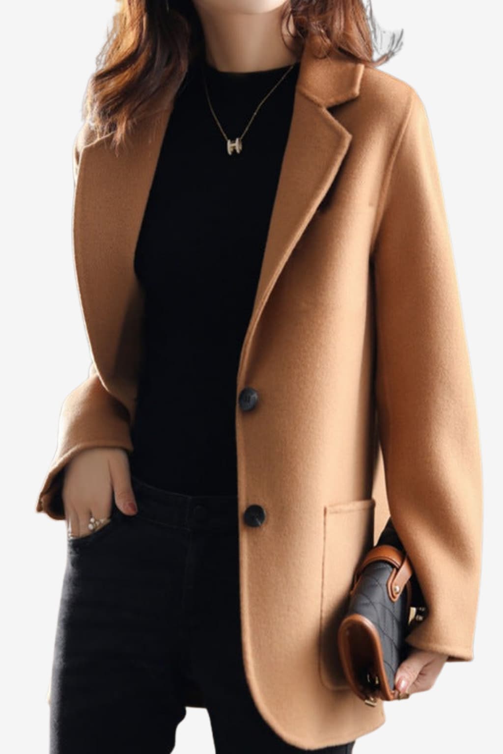 Women’s Tailored Blazer with Pockets Long Sleeve