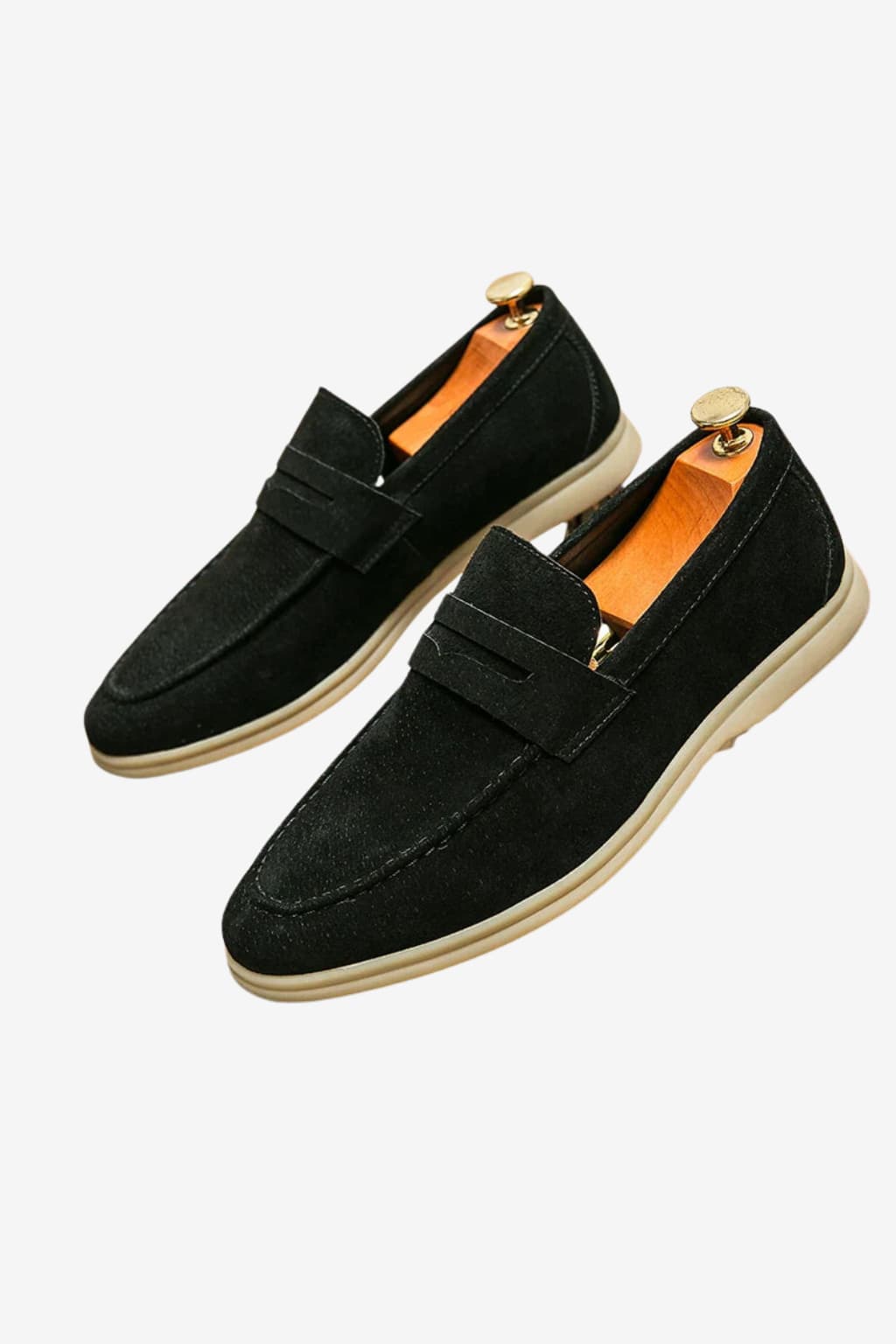 Men's Suede Slip-On Penny Loafers - Classic Yacht Style