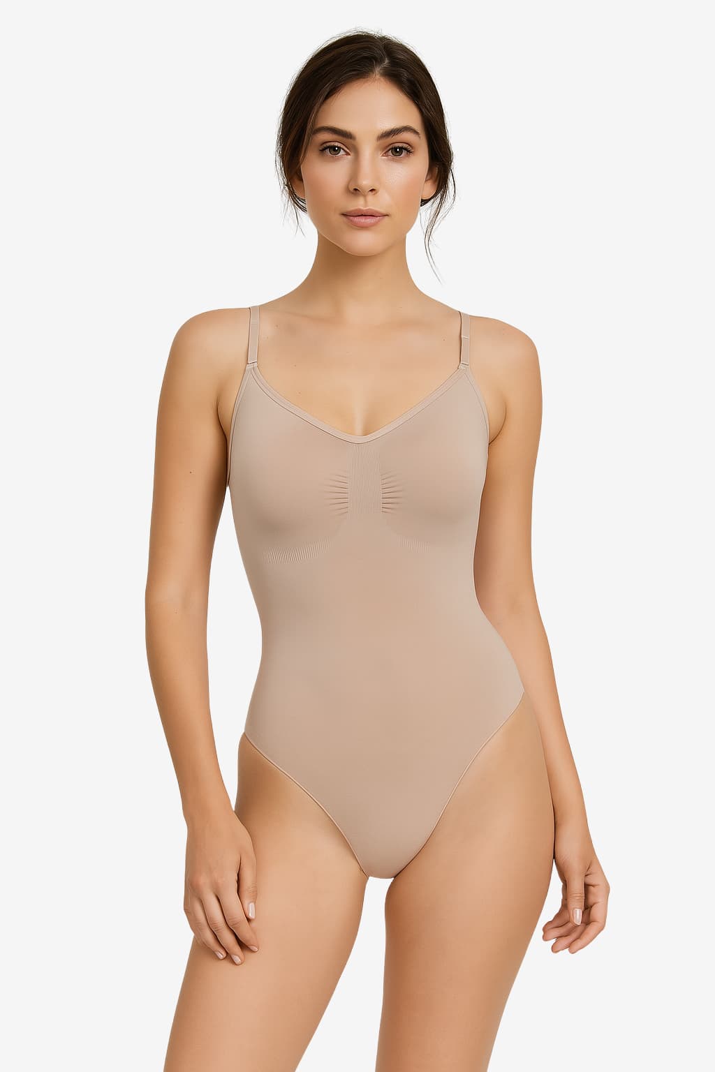 Women’s Seamless Shapewear Bodysuit with Adjustable Straps