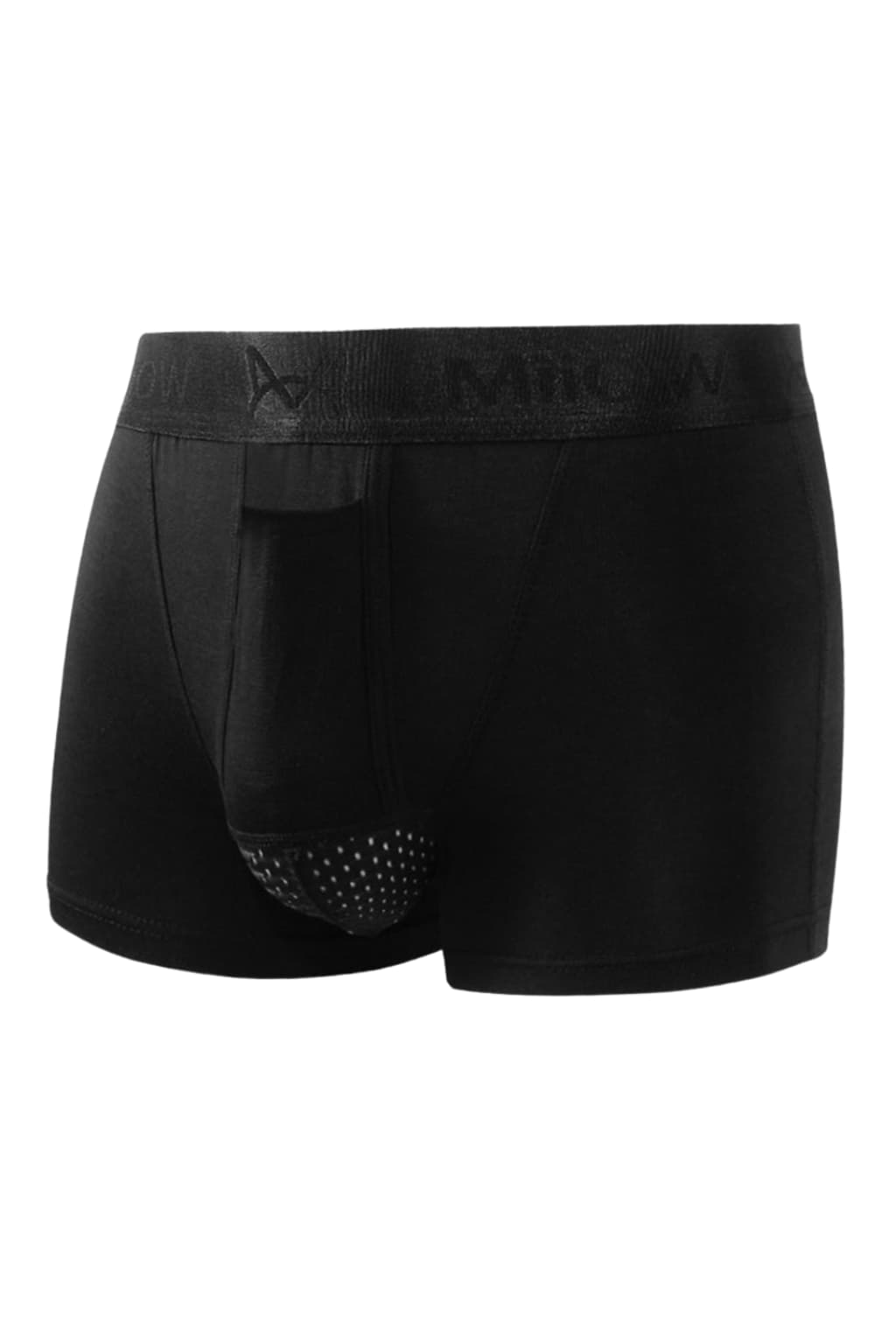 Men's Black Cotton Boxer Briefs 3-Pack Slim Fit Elastic Waist