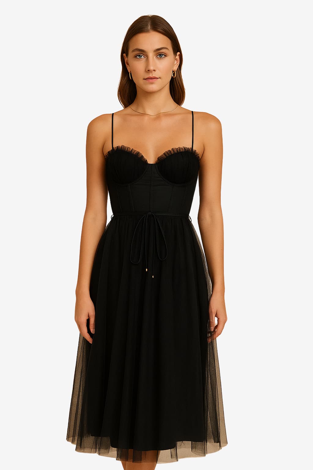 Women's Midi Tulle Dress for Party