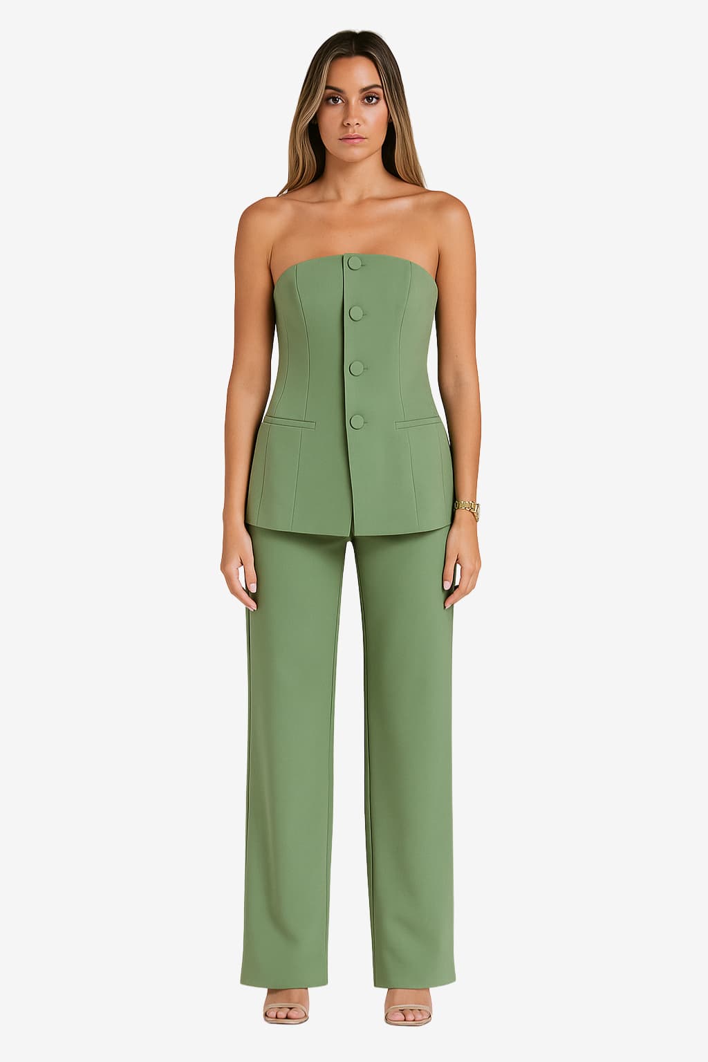 Women’s Off-Shoulder Top and Wide-Leg Trousers Set