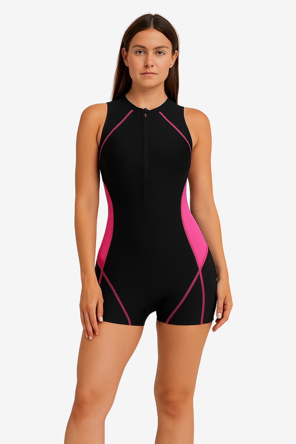 Women’s Sleeveless Swimsuit with Shorts Two-Piece Set