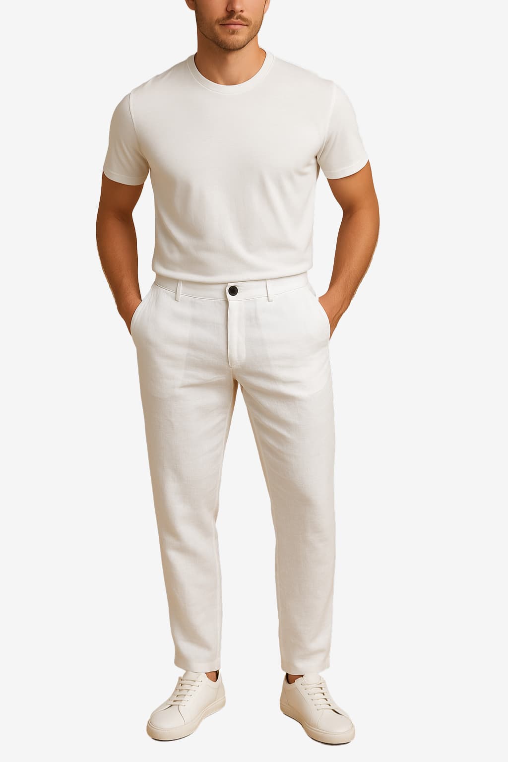 Men's Breathable Straight-Leg Linen Trousers