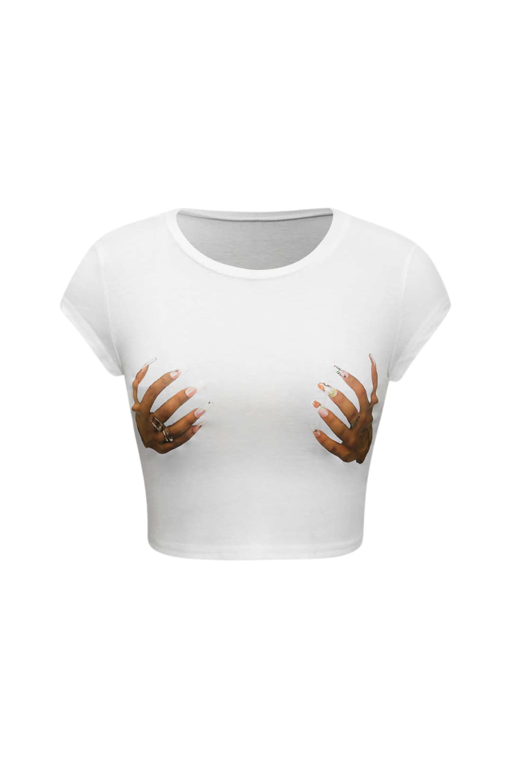 Women’s Graphic Crop Top Short Sleeve Round Neck Tee