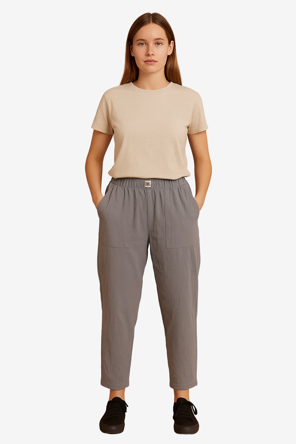 Women's Linen Cotton Wide-Leg Trousers – Relaxed Fit