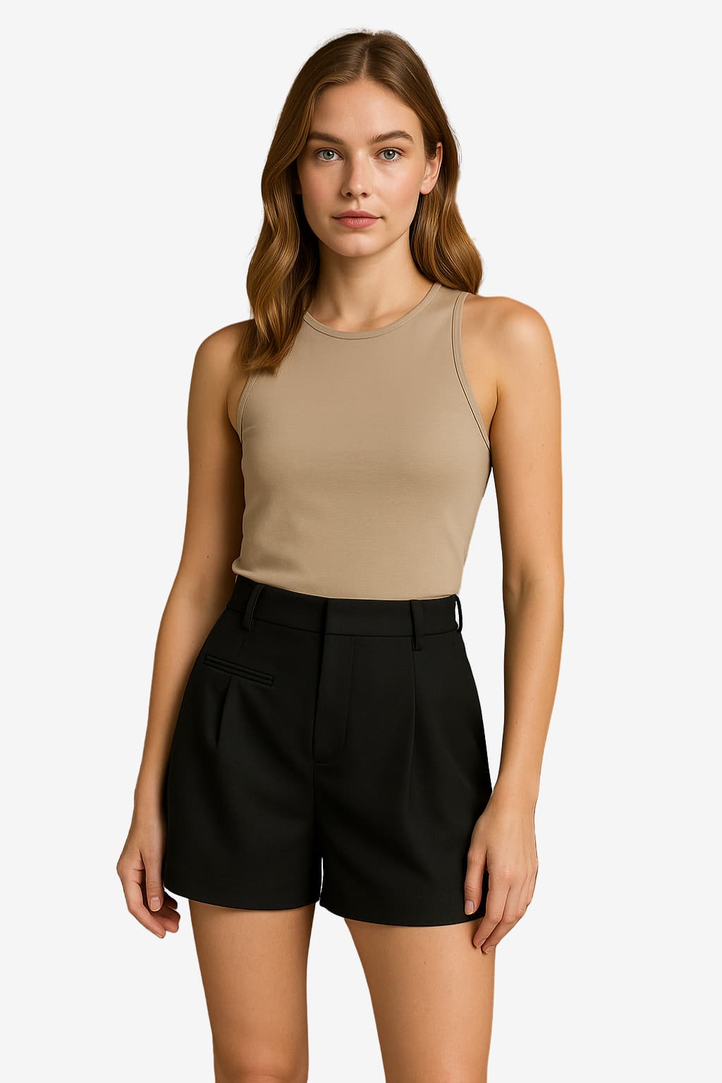 Women’s High-Waisted Tailored Shorts for Casual Wear