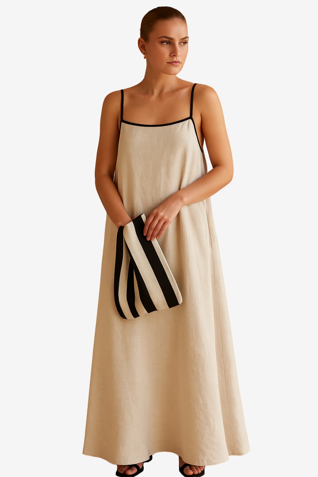 Women’s Linen Maxi Dress - Sleeveless A-Line Summer Fit