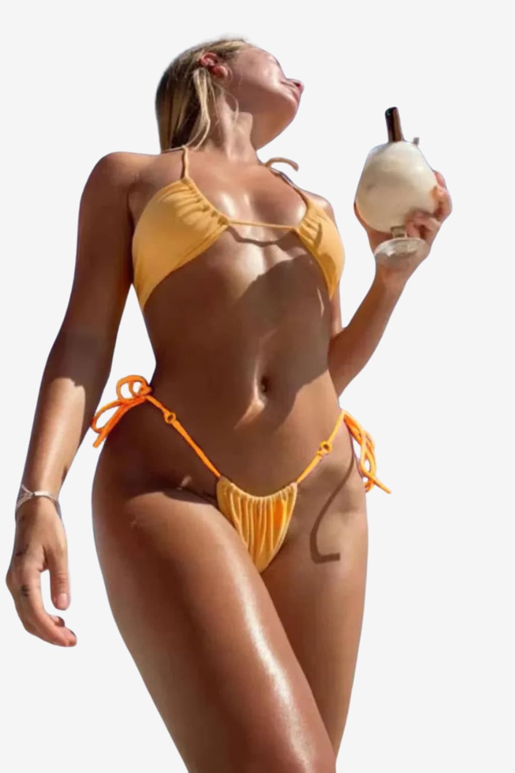 Women’s Two-Piece Bikini with Triangle Top and Strings