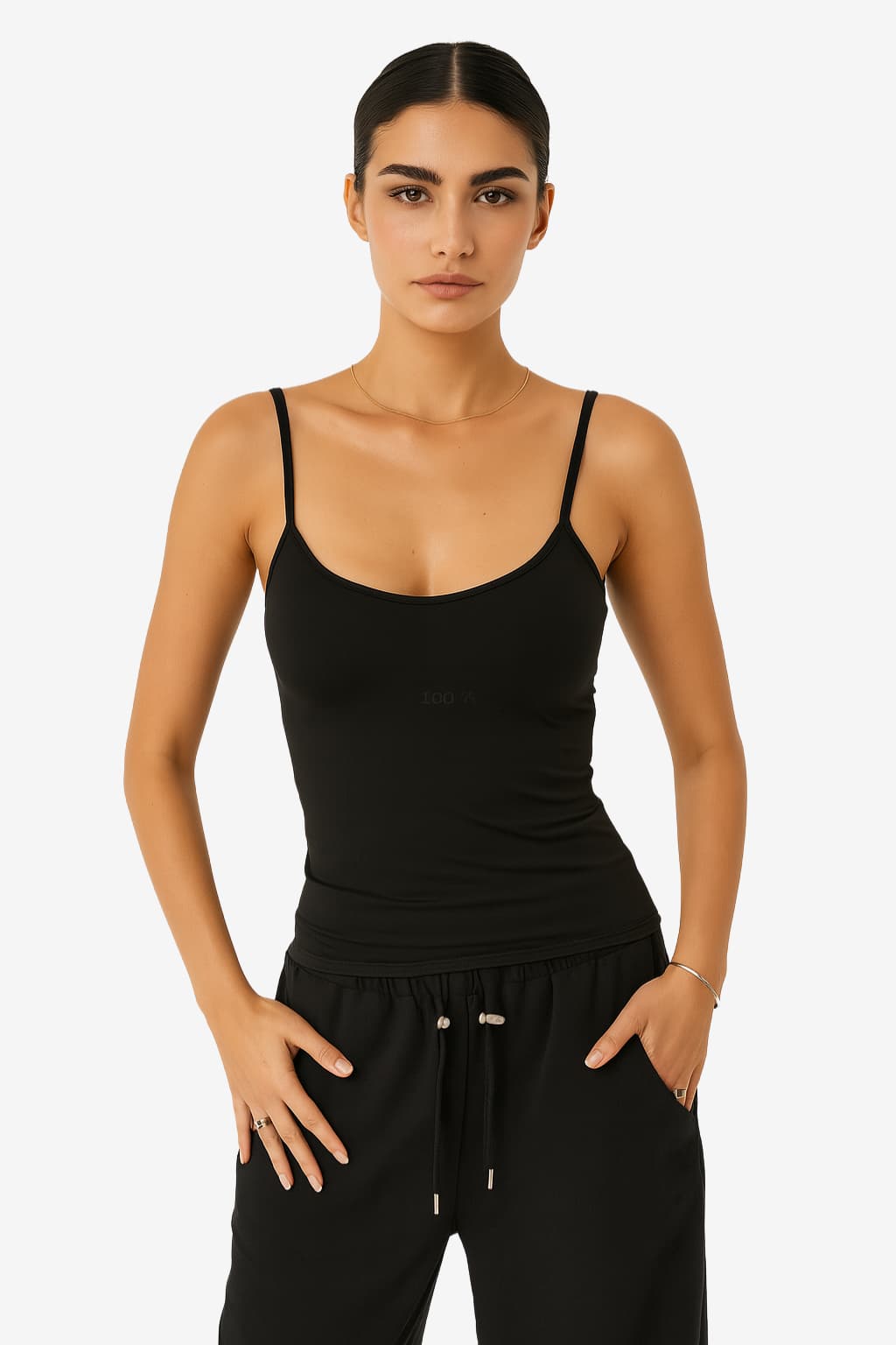 Women’s Black Backless Cami Top Summer Sleeveless Vest