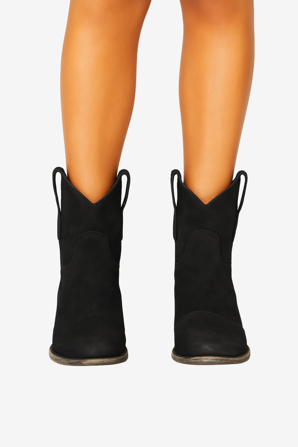 Women’s Western Ankle Boots Faux Leather Cowboy Style