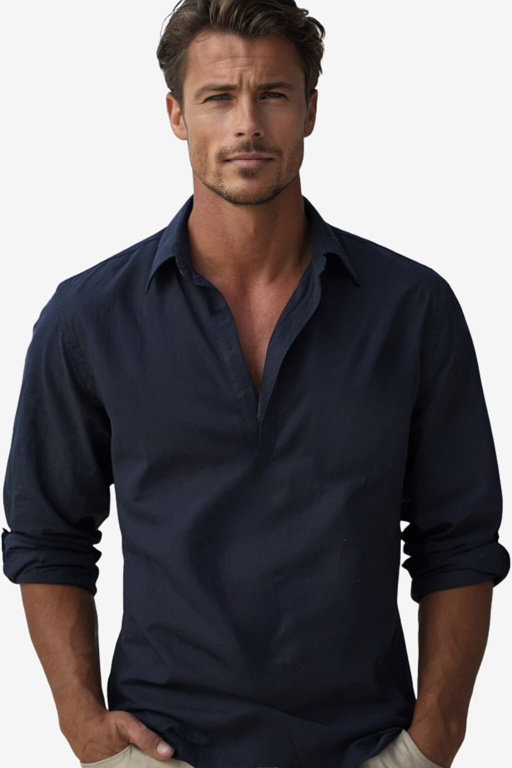 Men's Long Sleeve Classic Shirt Modern Fit All Seasons