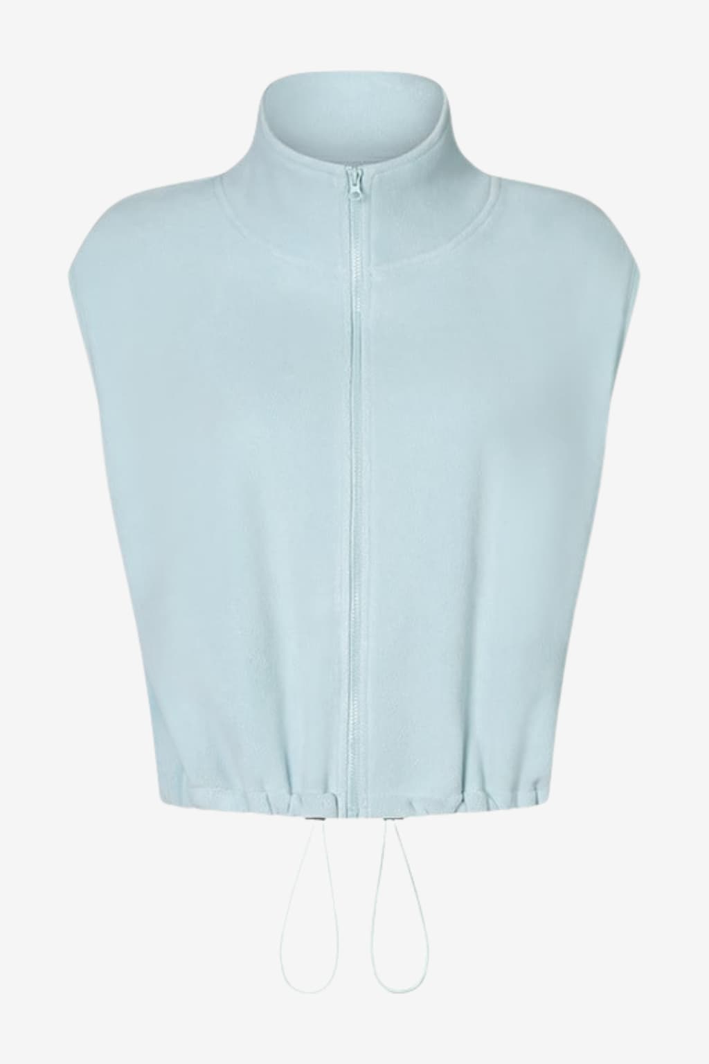 Women’s Cropped Zip-Up Sleeveless Sports Vest