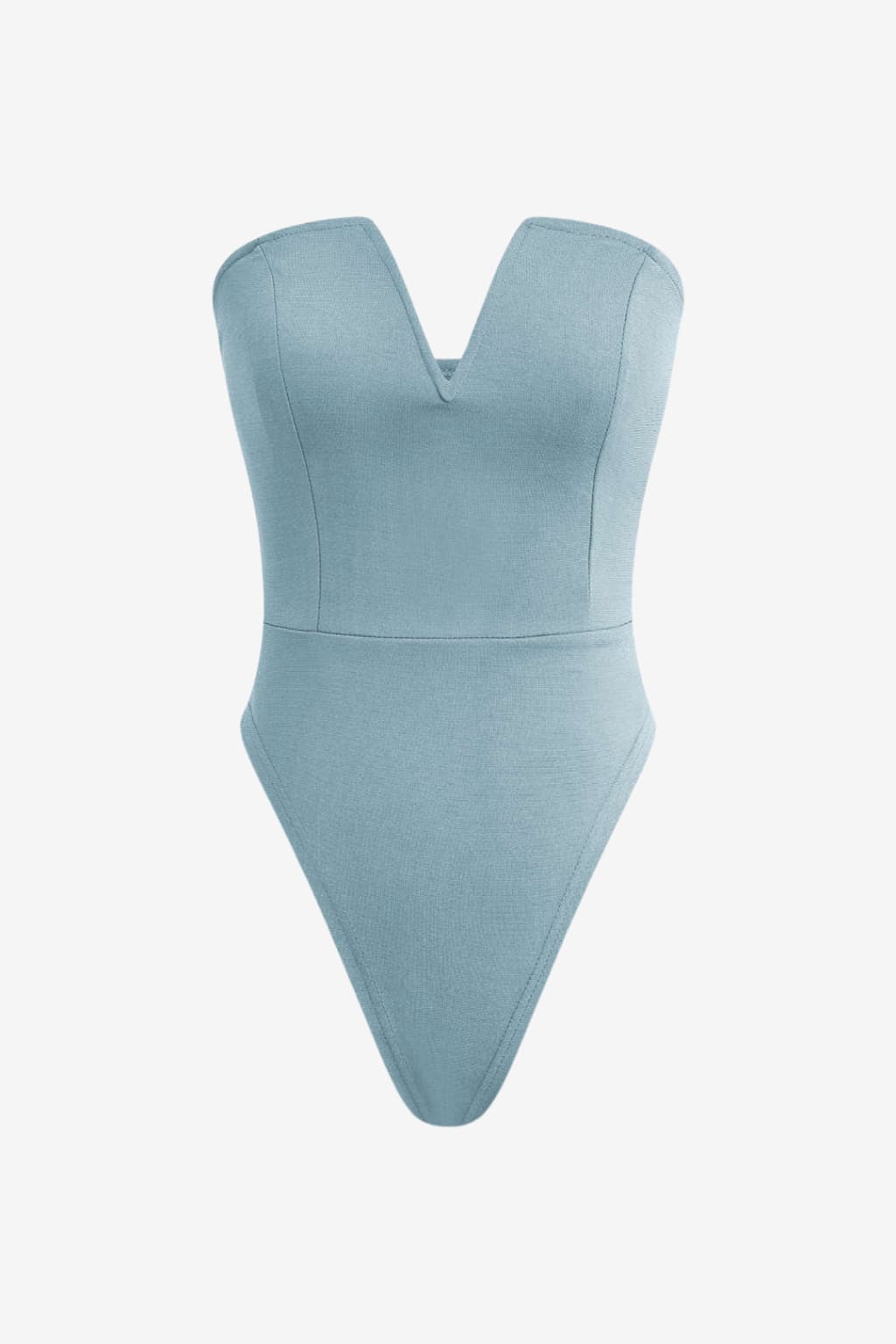 Women's V-Neck Strapless Bodysuit Fitted