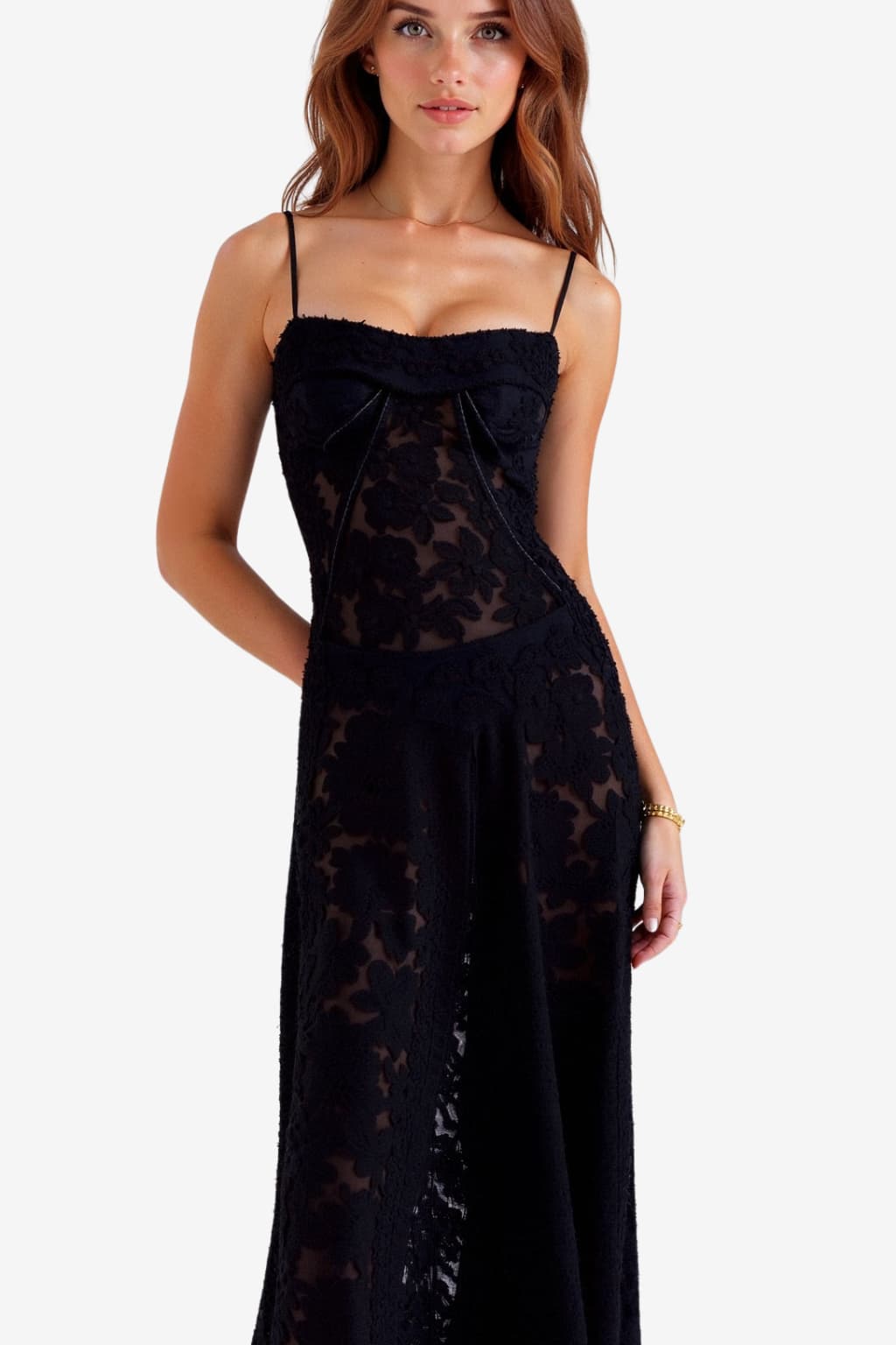 Women's Sleeveless Lace Back Maxi Dress