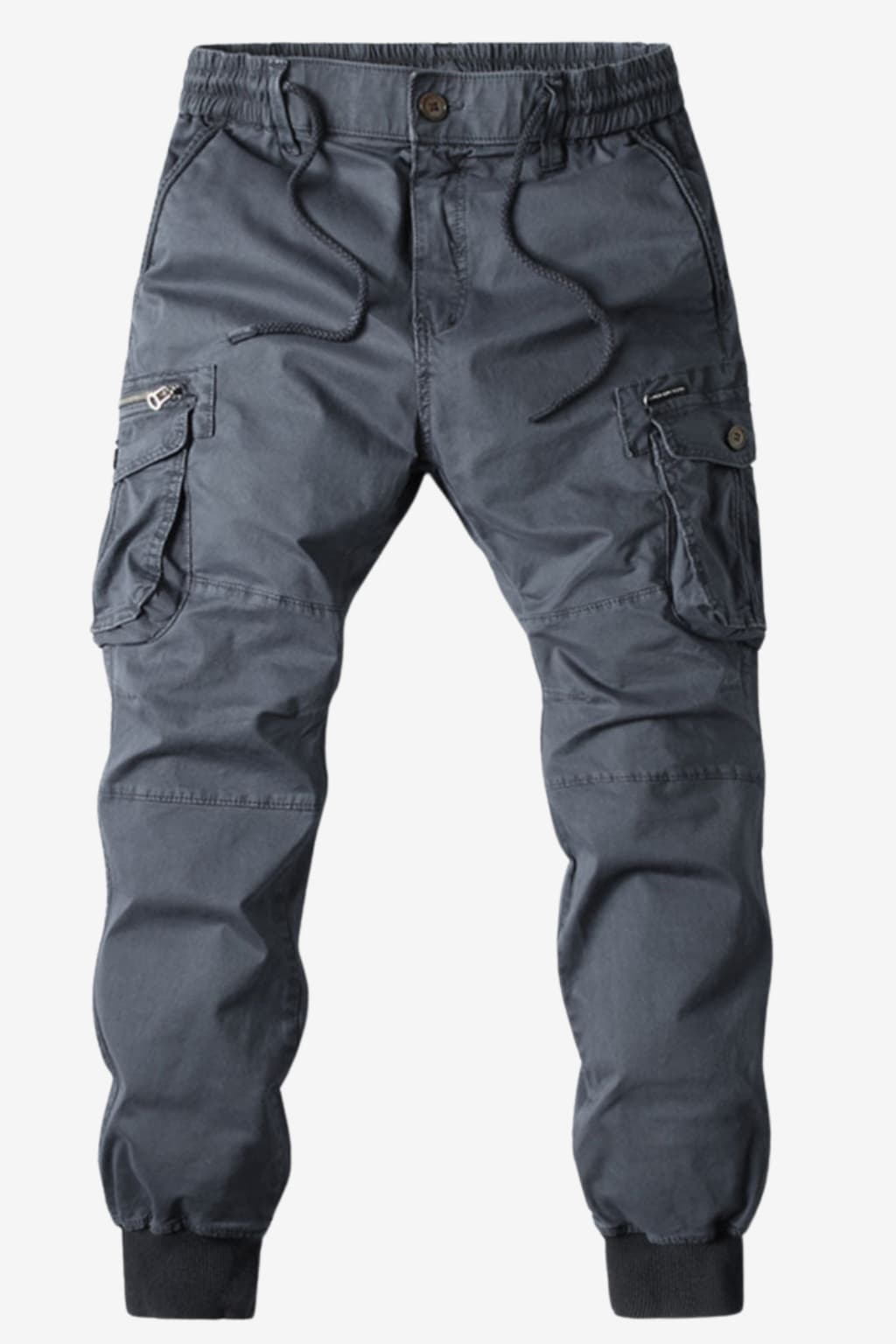 Men's Cargo Jogger Pants Cotton Blend Relaxed Fit Black