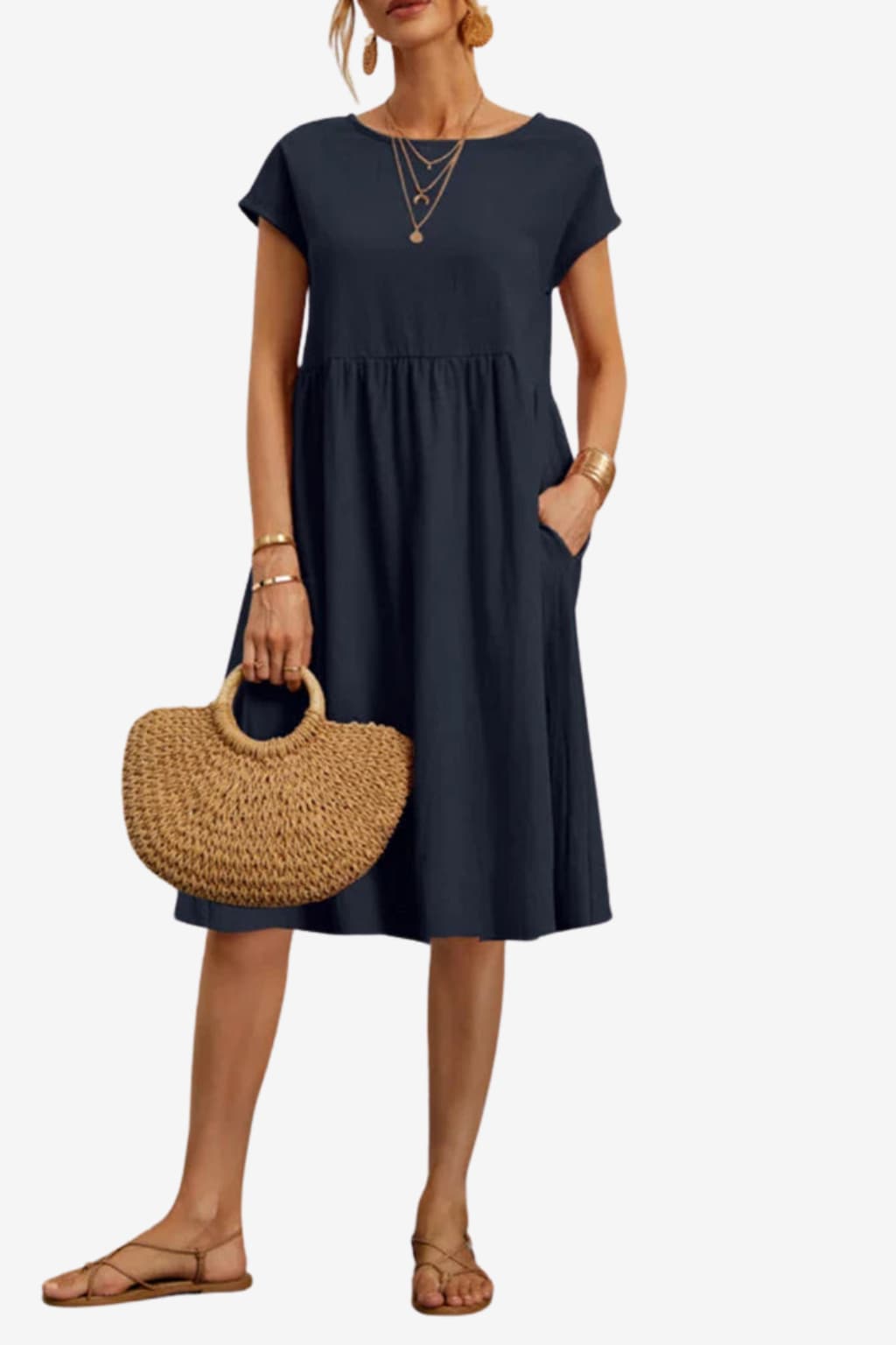 Women's Lightweight Summer Babydoll Dress