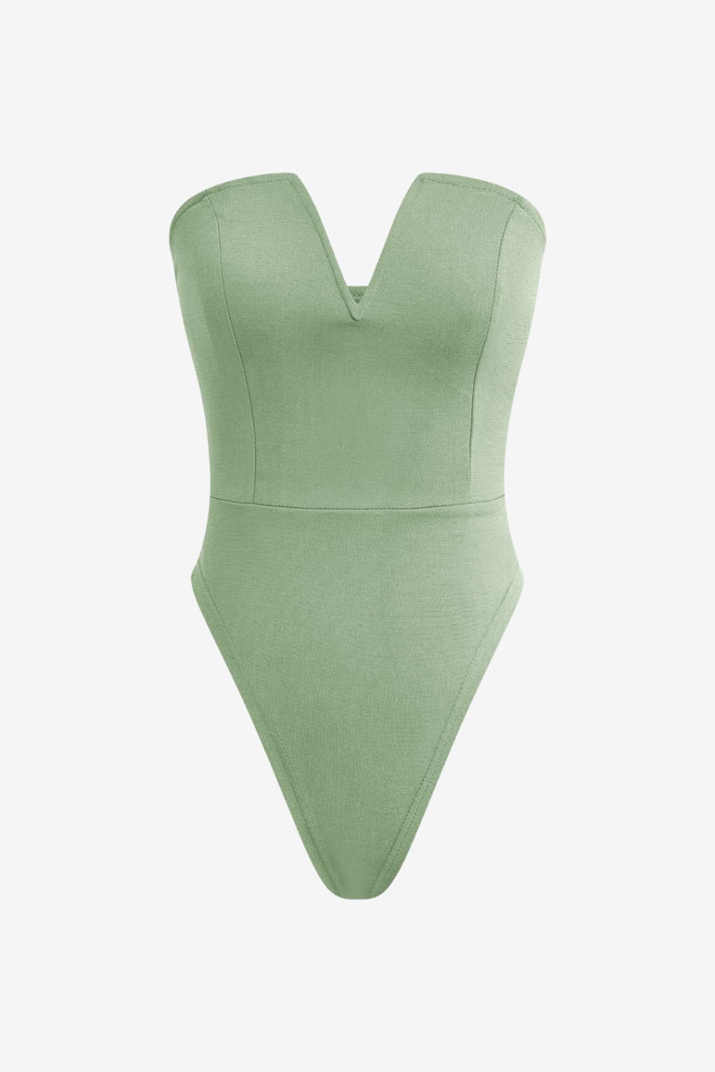 Women's V-Neck Strapless Bodysuit Fitted