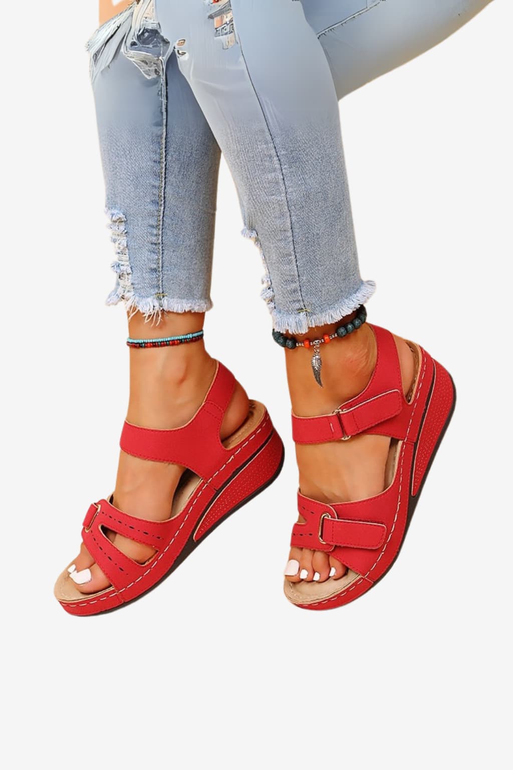 Women's Casual Open-Toe Sandals with Adjustable Straps