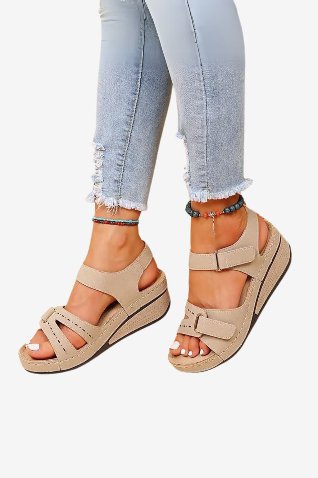 Women's Casual Open-Toe Sandals with Adjustable Straps