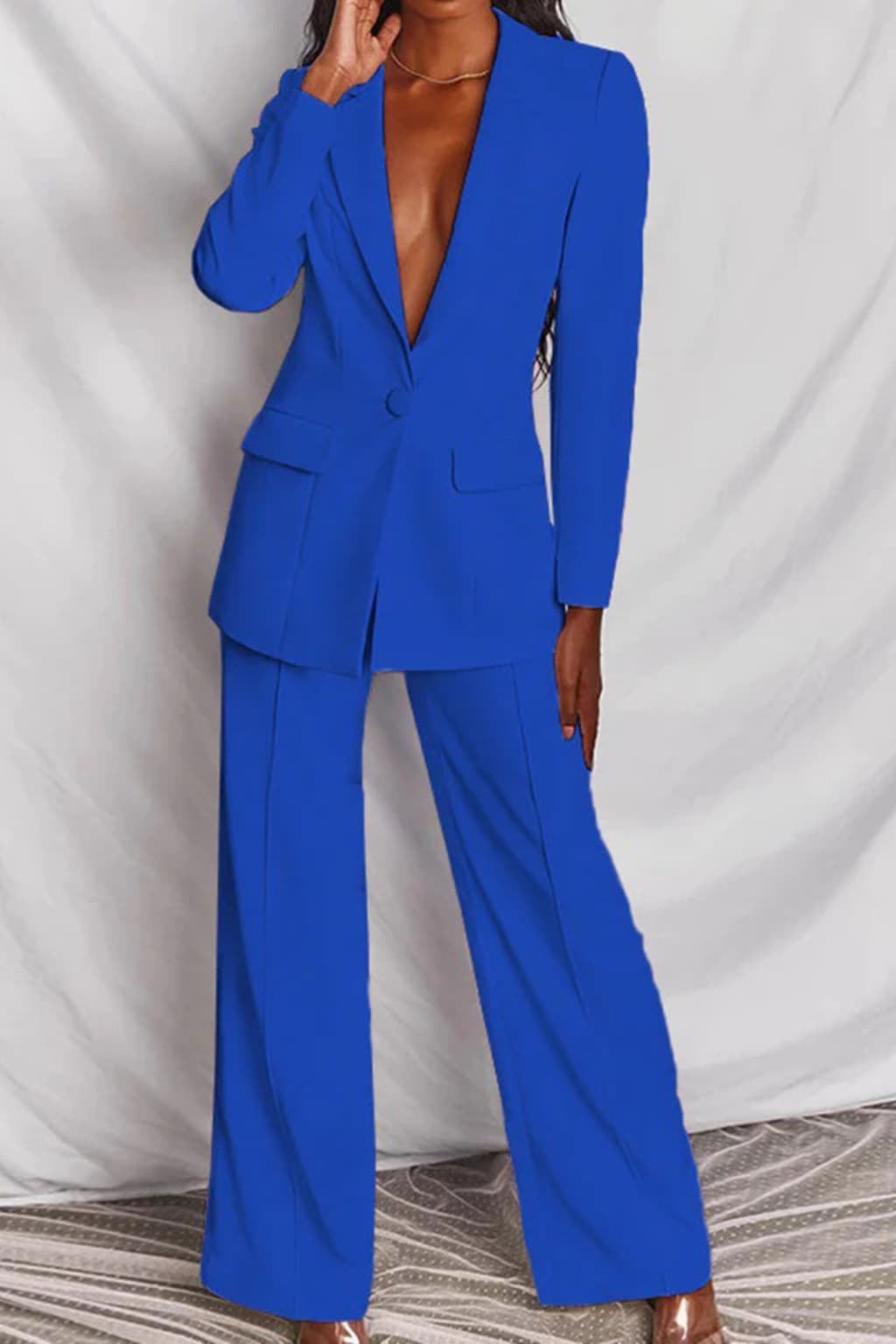 Women’s Blazer and Trousers Set Long Sleeve Tailored Fit
