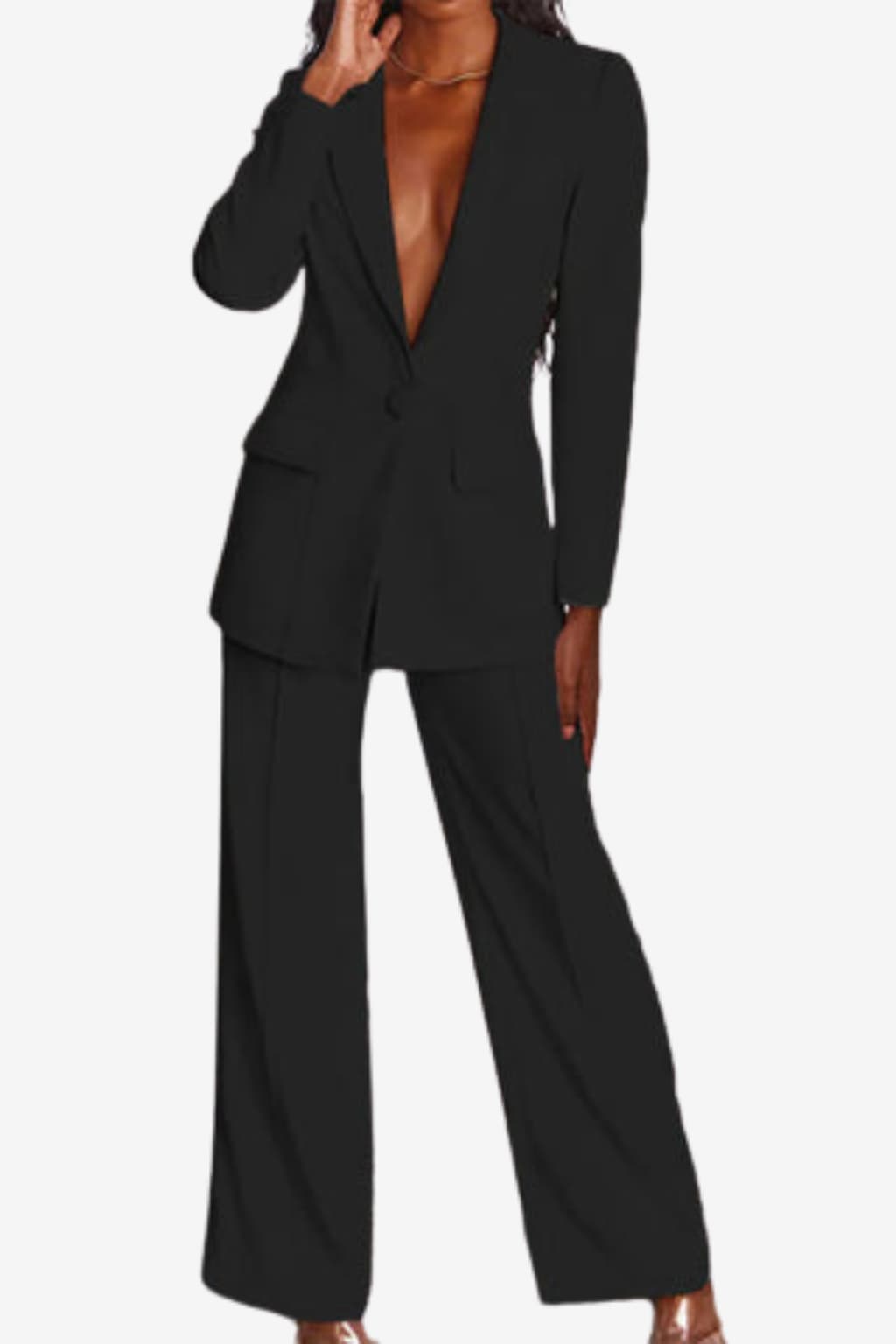 Women’s Blazer and Trousers Set Long Sleeve Tailored Fit