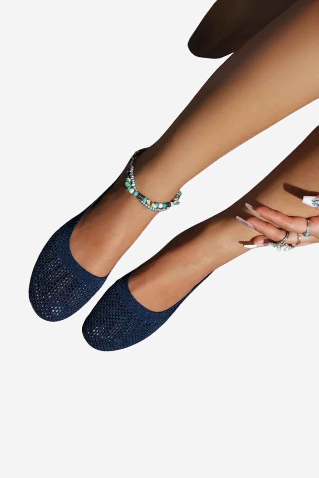 Women's Breathable Mesh Slip - On Knit Ballet Flats