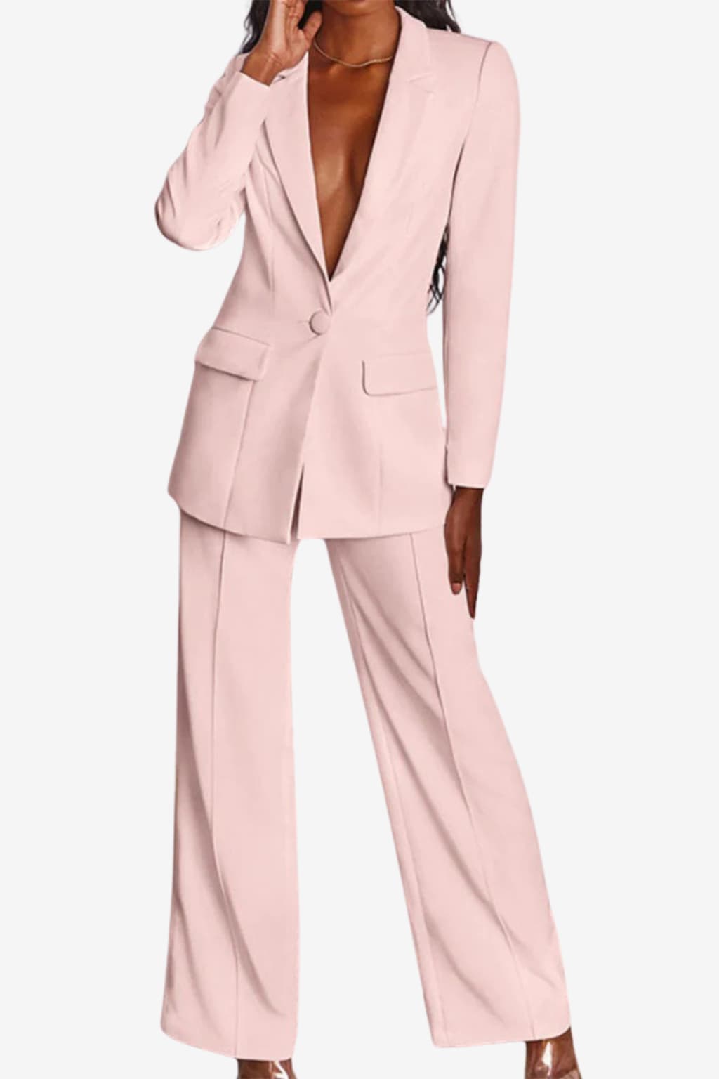 Women’s Blazer and Trousers Set Long Sleeve Tailored Fit