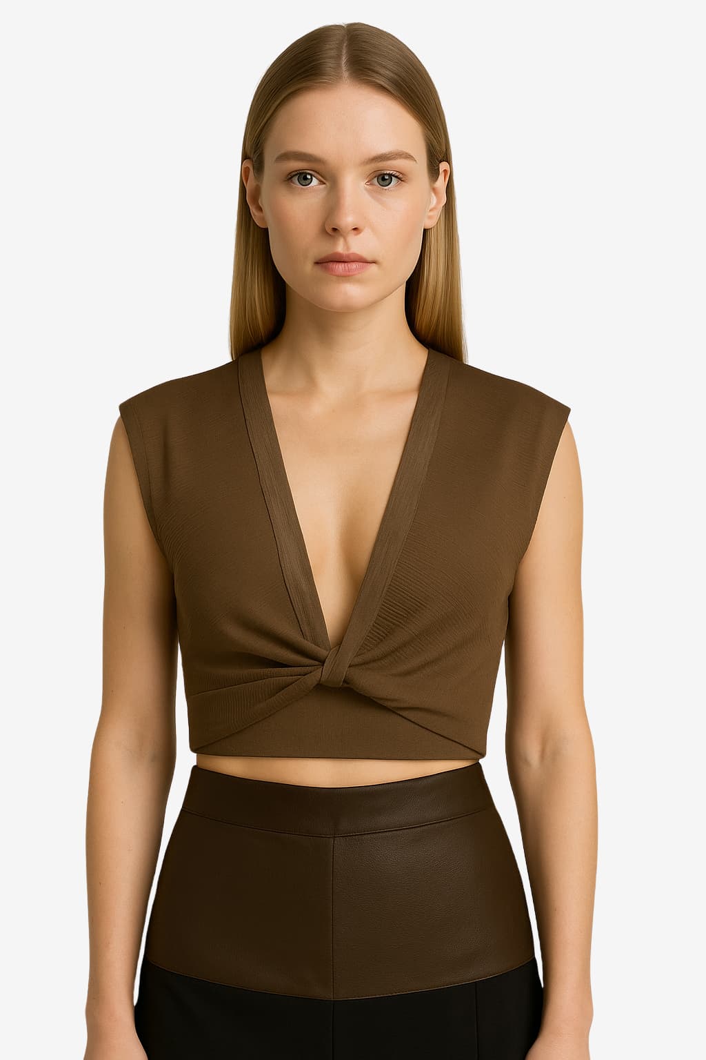 Women's Crochet V-Neck Mini Dress