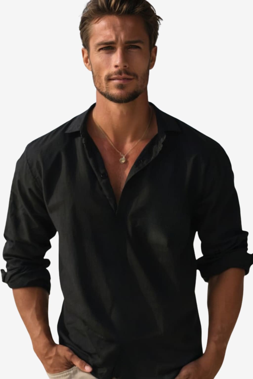 Men's Long Sleeve Classic Shirt Modern Fit All Seasons