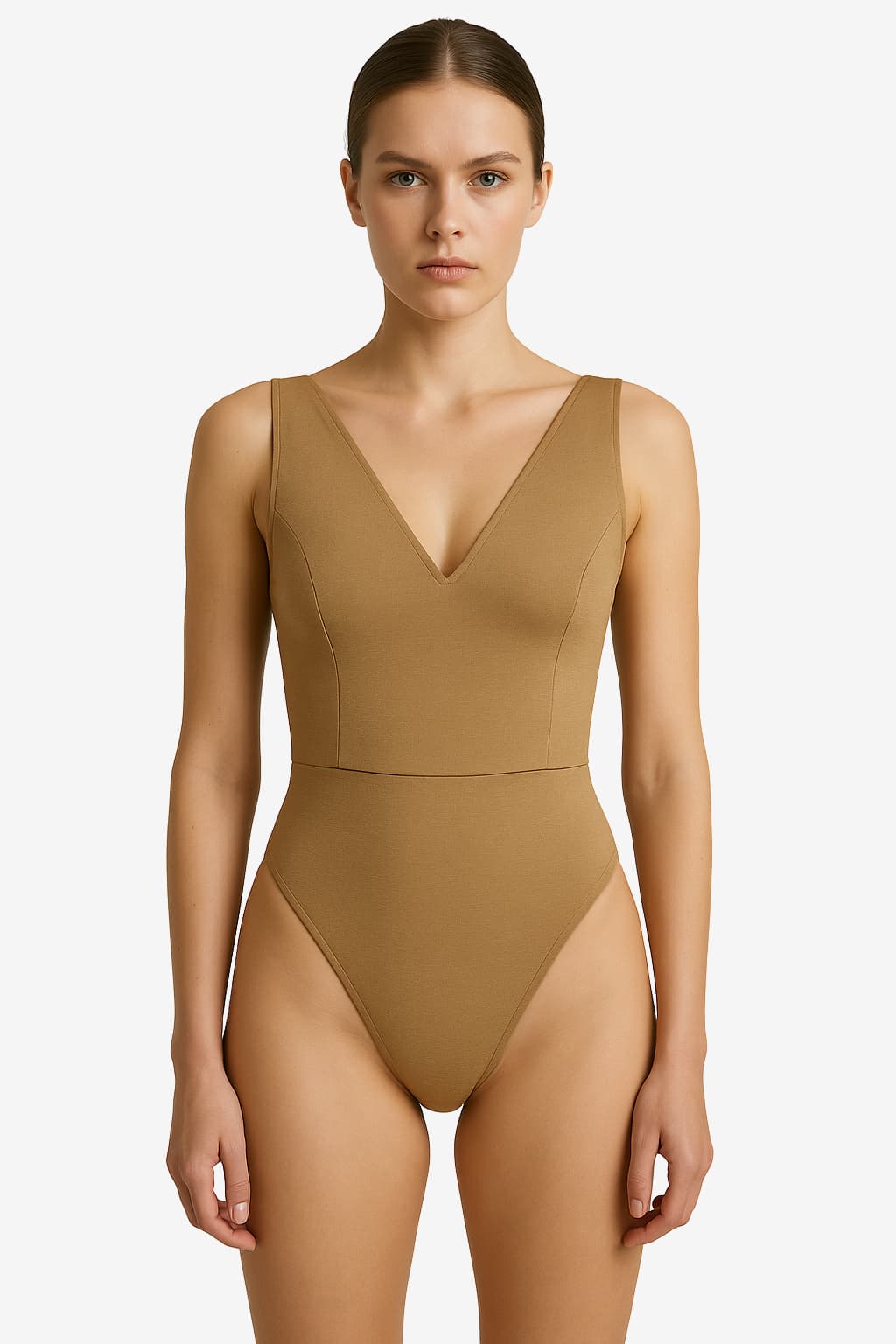 Women's V-Neck Strapless Bodysuit Fitted