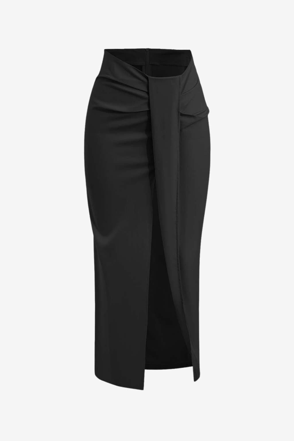 Women's High-Waisted Twist-Front Midi Skirt