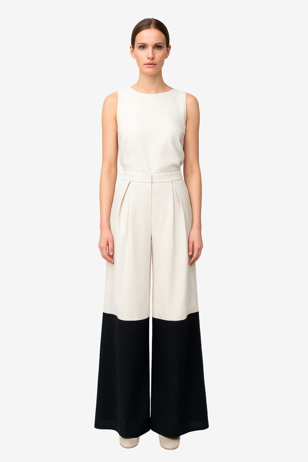 Women's Linen High Waist Wide Leg Trousers