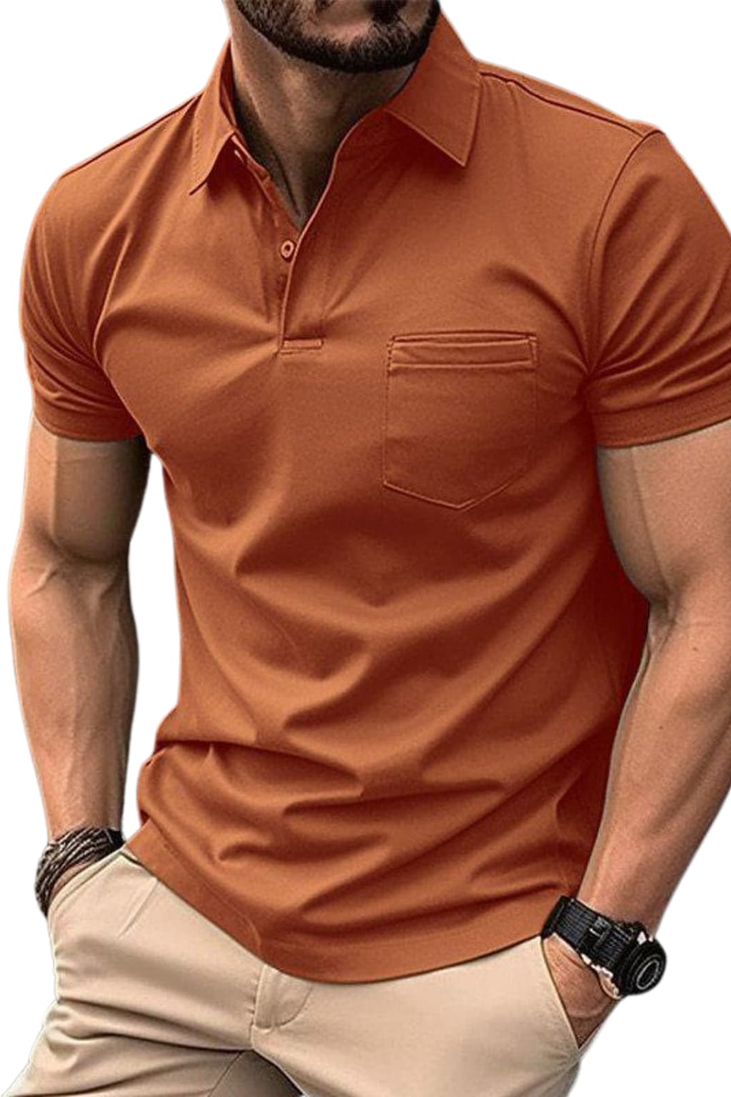 Men’s Polo Shirt with Slim Fit for Casual or Smart Wear