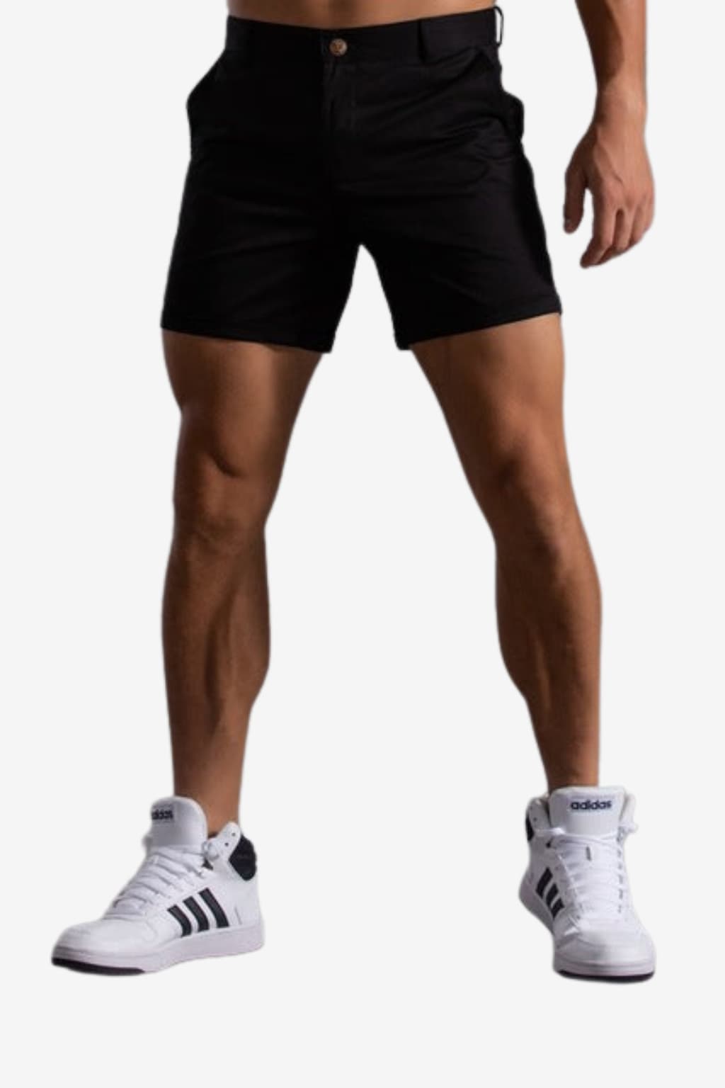 Men's Khaki Cotton Chino Shorts, Knee - Length Summer Casual