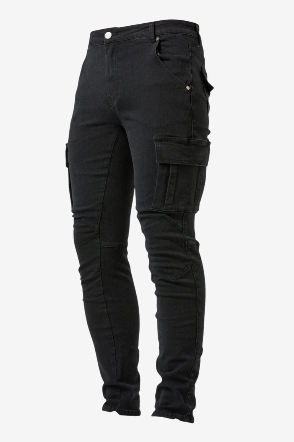 Men's Slim Fit Cargo Jeans with Pockets