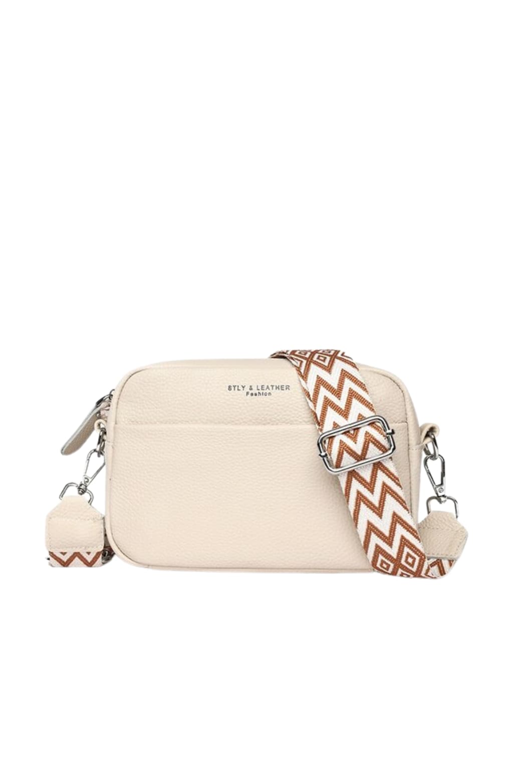 Women's Leather Crossbody Bag Adjustable Strap Pebbled Texture