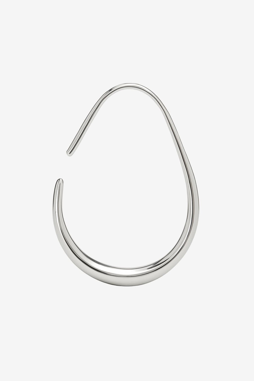 Women’s Gold Oval Hoop Earrings Lightweight Polished