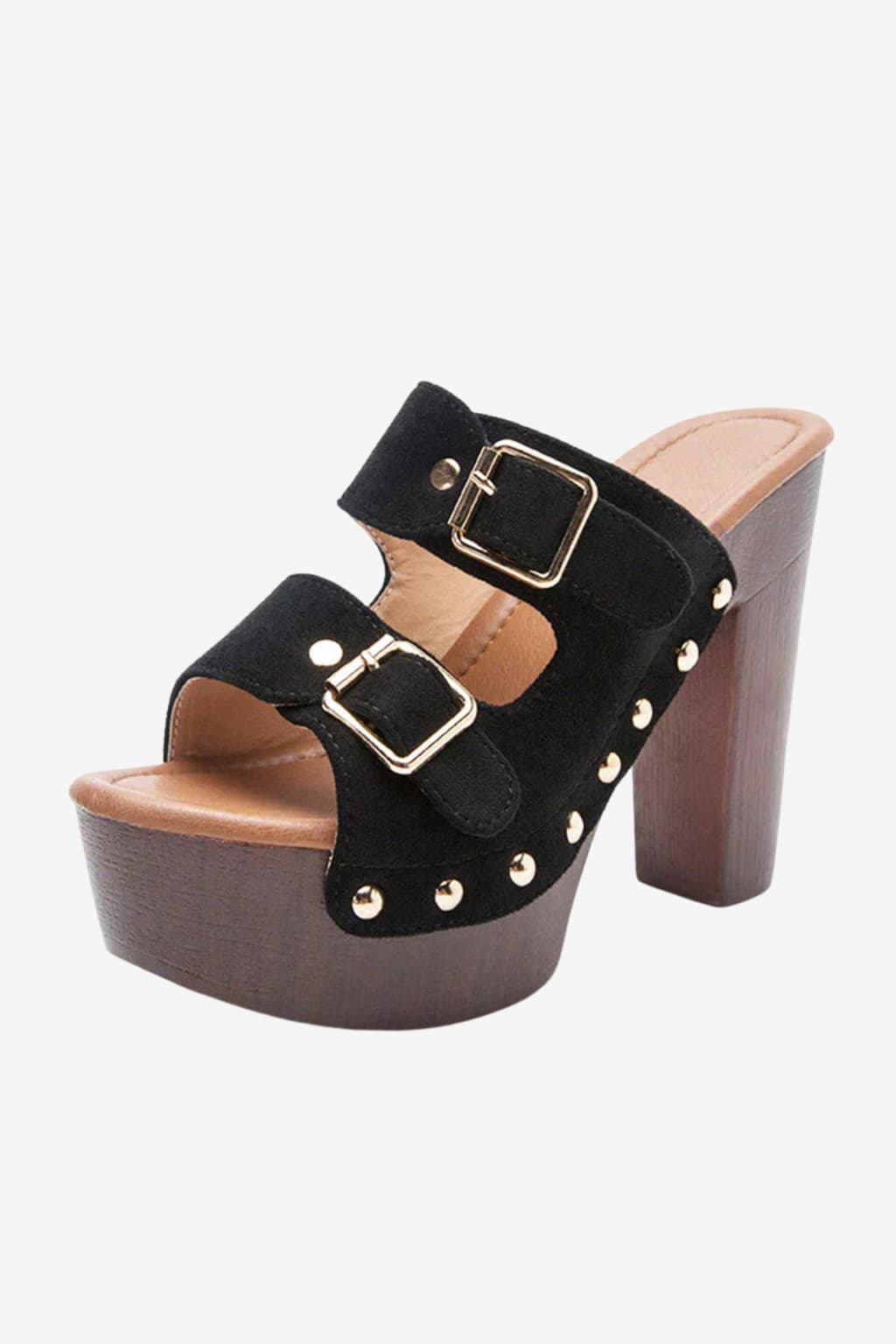 Women’s Block Heel Mule Sandals Open Toe Platform