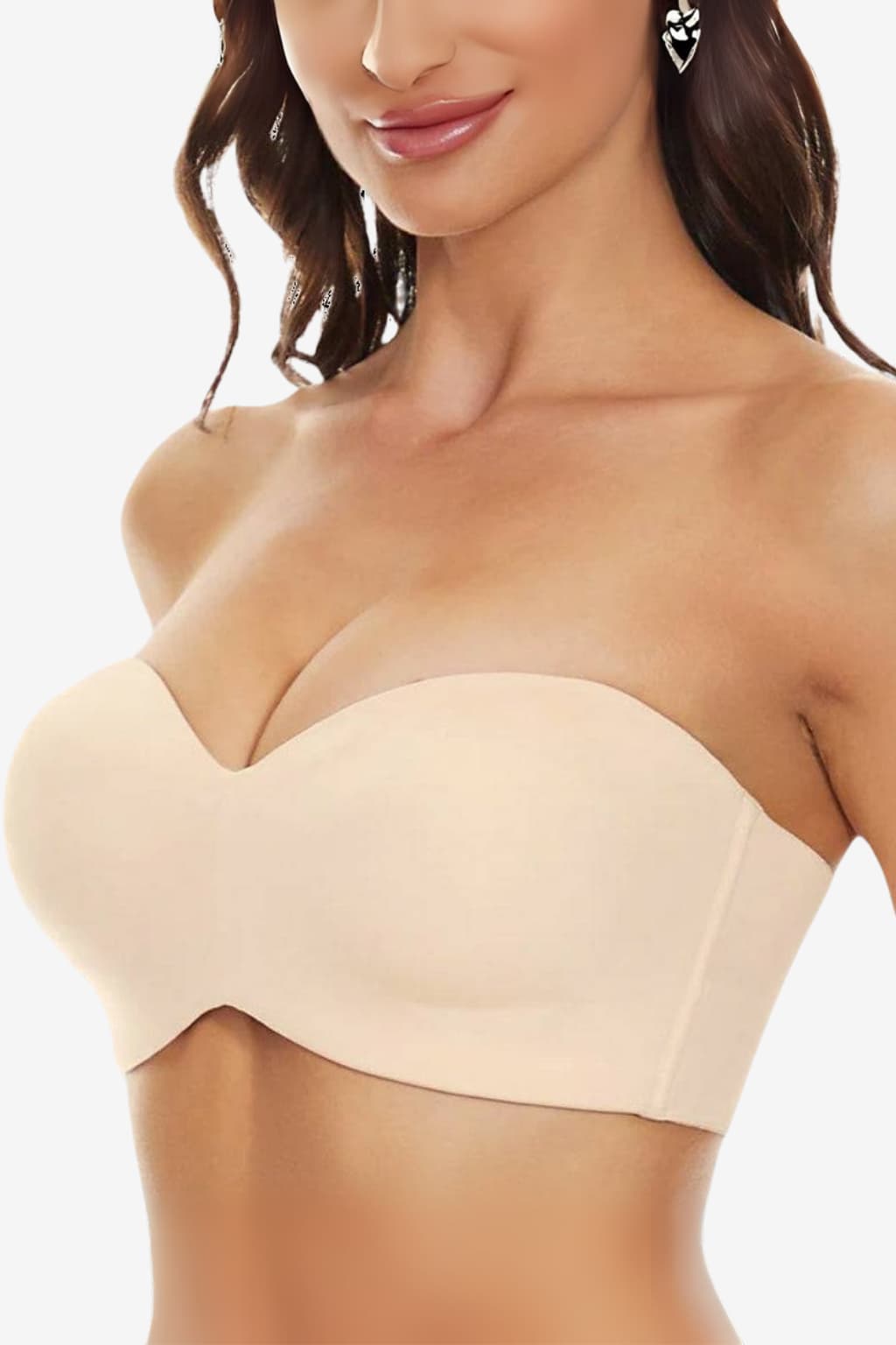 Women’s Strapless Seamless Bra Nude Smooth Fit